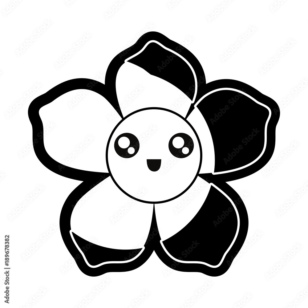 kawaii flower vetor illustration kawaii flower vetor illustration