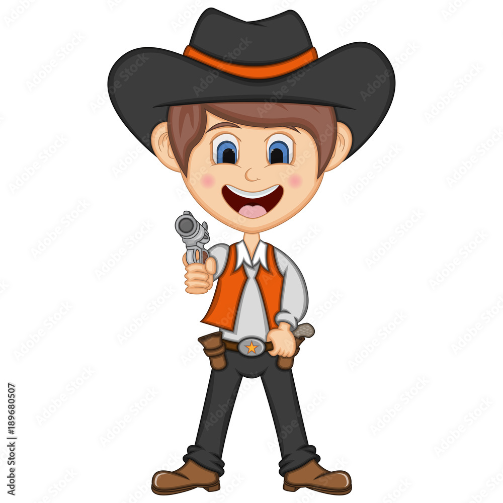 Funny cowboy cartoon