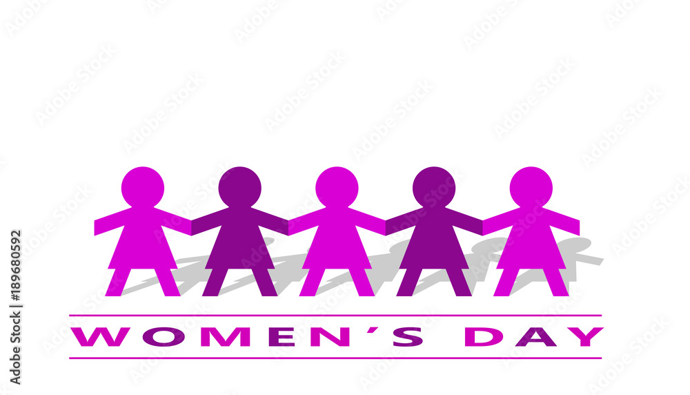Paper women. Women's day illustration. Paper women. Women's day illustration.