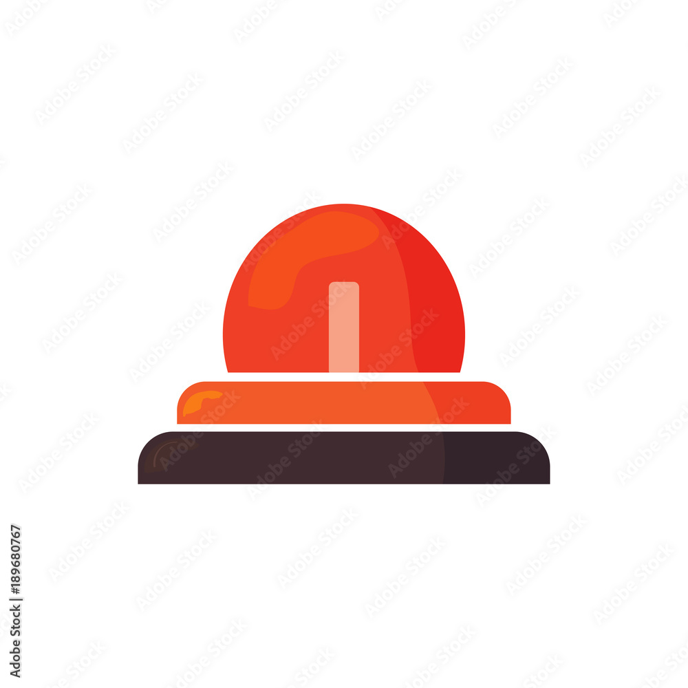 Vector icon illustration: Emergency siren isolated, Ambulance Siren light, Police car flasher or red Alert symbol. Firefighters sign. Vector icon illustration: Emergency siren isolated, Ambulance Siren light, Police car flasher or red Alert symbol. Firefighters sign.