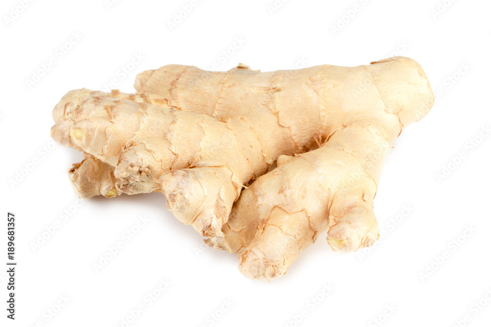 Fresh ginger root isolated on white background Fresh ginger root isolated on white background