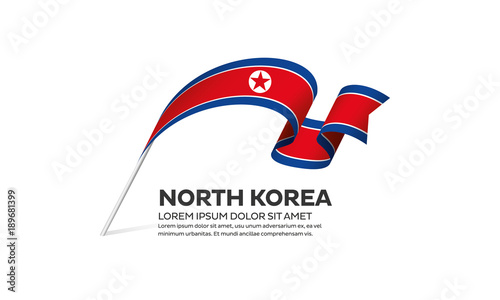 North Korea flag background