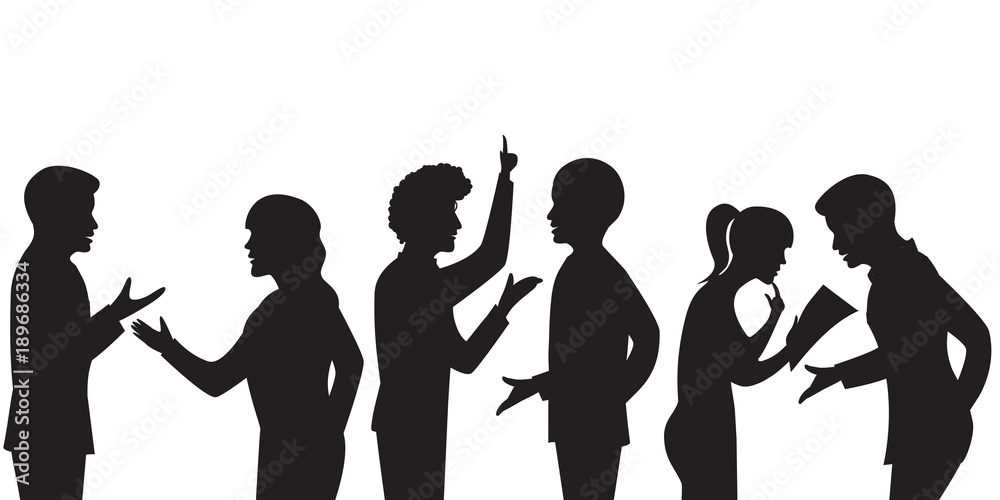 Business Communication Silhouette