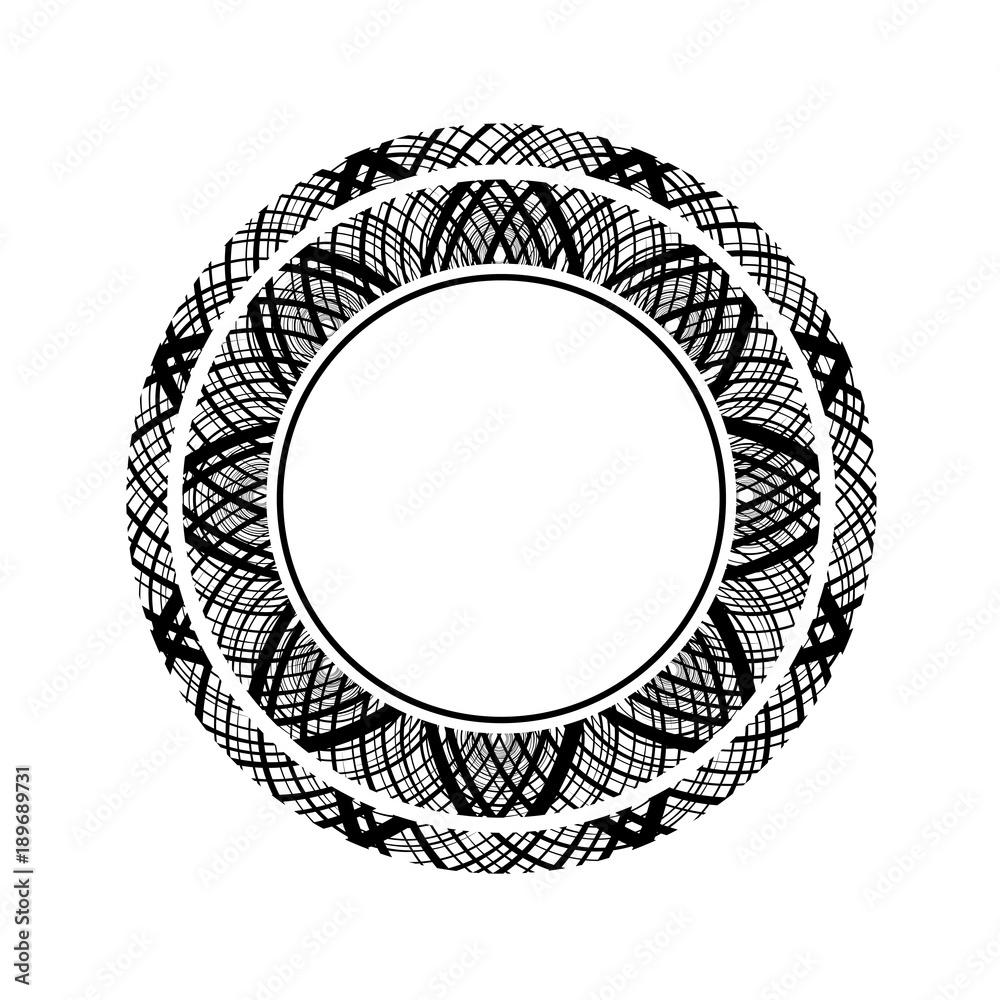 Geometric circles figure