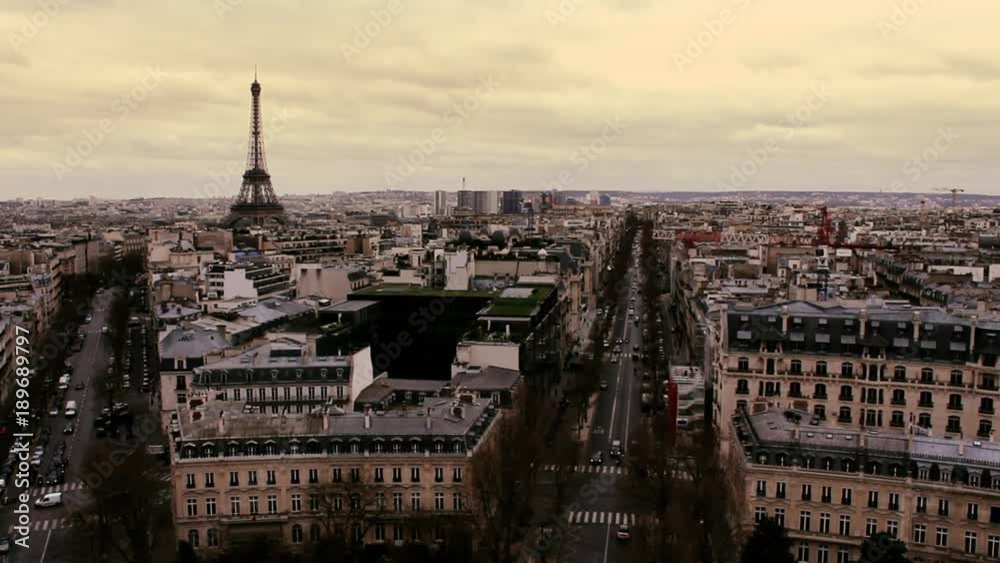 Paris view from arc de triomphe Paris view from arc de triomphe
