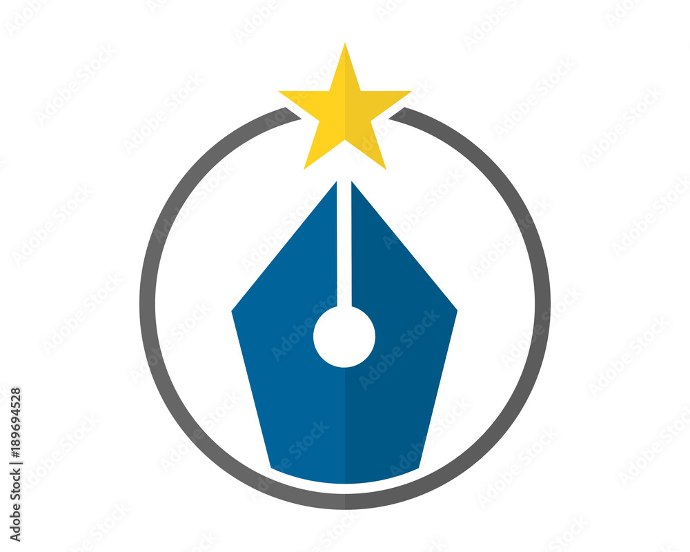 star fountain pen stationery quill ink script image vector icon star fountain pen stationery quill ink script image vector icon