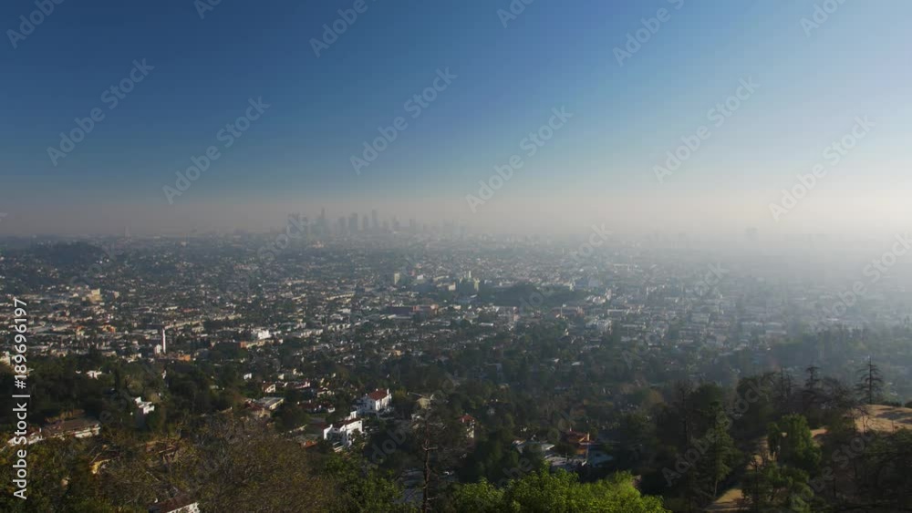 Los Angeles City Skyline, Smog & Pollution Cityscape, LA California Los Angeles City Skyline, Smog & Pollution Cityscape, LA California
