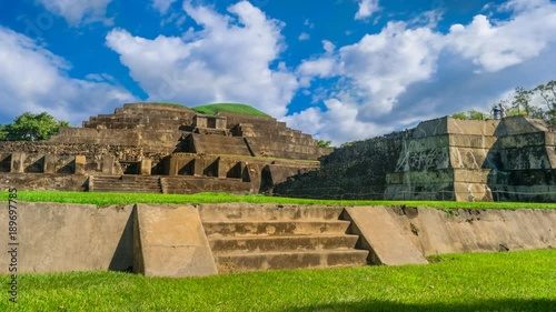 Mayan Pyramid of Tazumal (Timelapse) photo