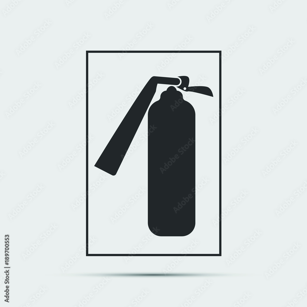 Fire extinguisher icon on white background.vector illustration Fire extinguisher icon on white background.vector illustration
