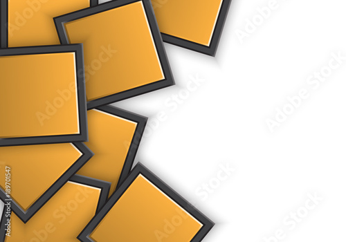 Abstract Yellow gray square frame overlap on white blank space fro text place design modern background vector illustration.