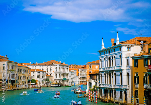 View of old colorful building in canal at the island of Venice, Italy © Kullathida