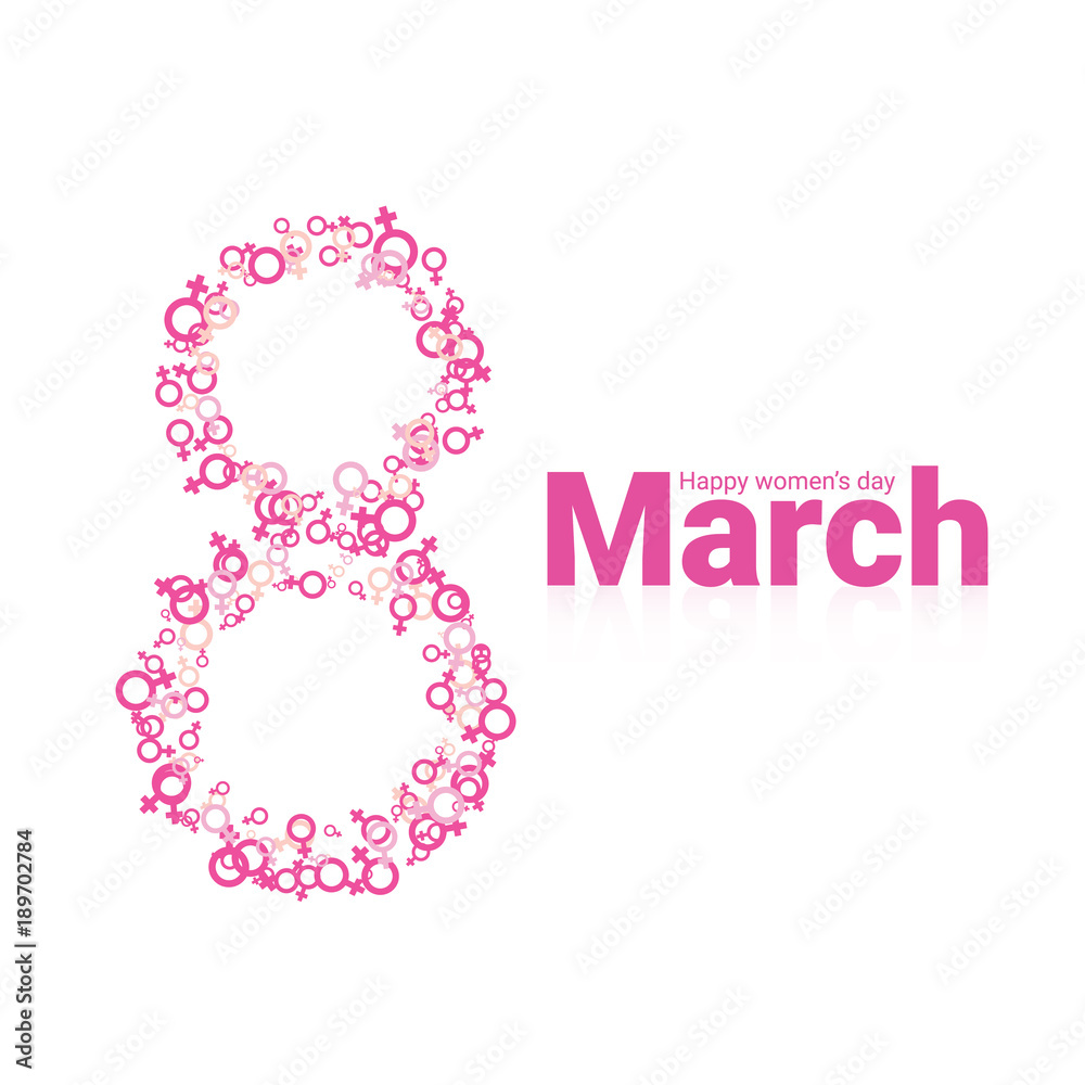 8 March women's day concept vector illustration design