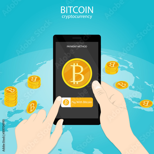 bitcoin payment golden coin,bitcoin cryptocurrency digital money wold wide,mobile payment app vector