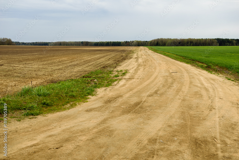 Rural road in Belarus