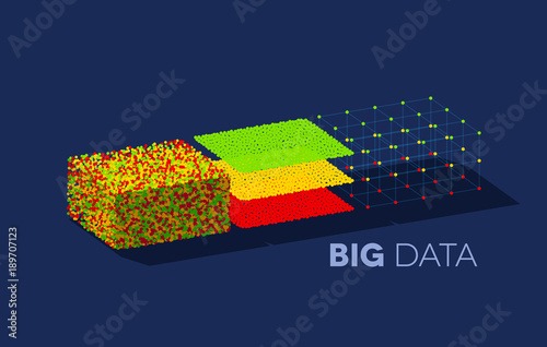 Big data illustration with structuring map reduce process