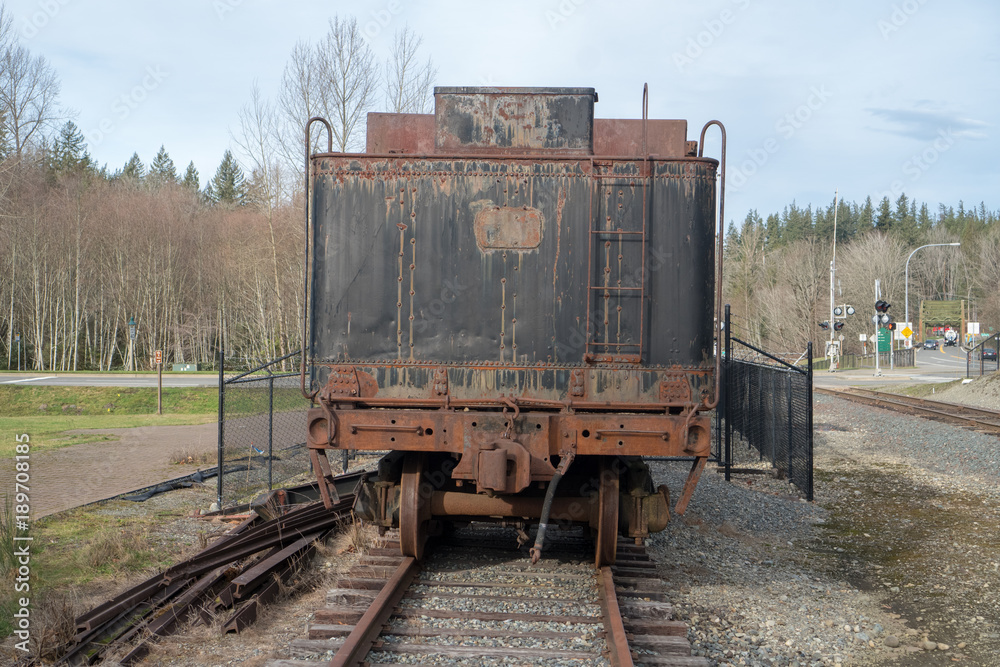 an old rail car, decommissioned an old rail car, decommissioned
