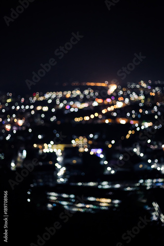 blur city scape view vertical with toning