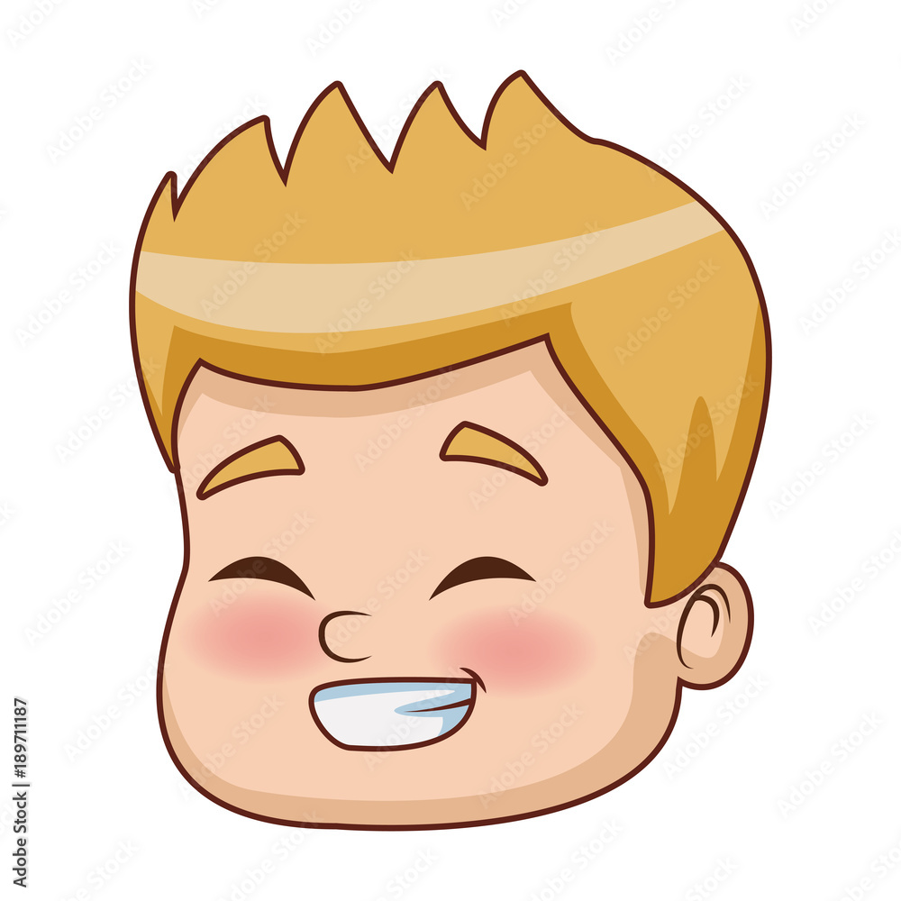Cute boy face cartoon icon vector illustration graphic design Cute boy face cartoon icon vector illustration graphic design
