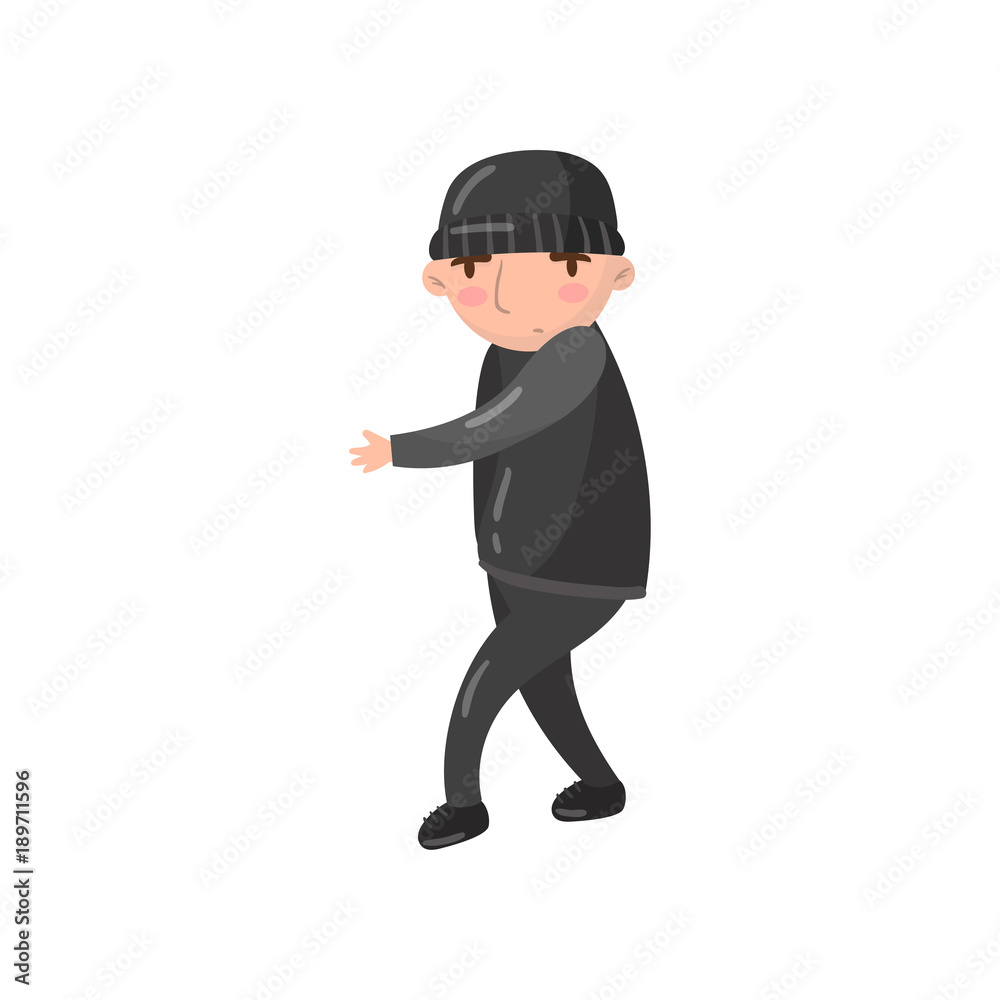 Thief or robber character cartoon vector Illustration Thief or robber character cartoon vector Illustration