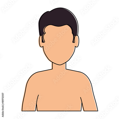 young man shirtless character