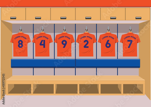 Soccer dressing rooms team football sport