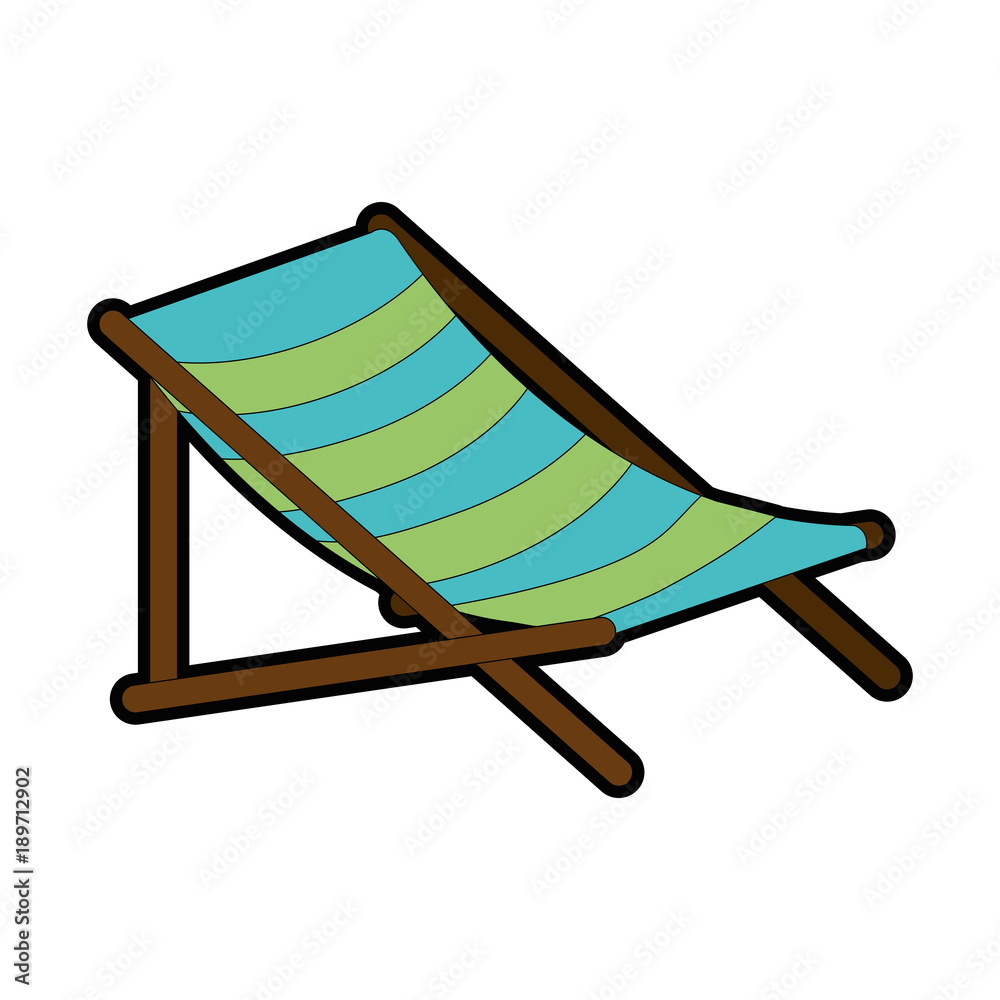 beach chair isolated icon