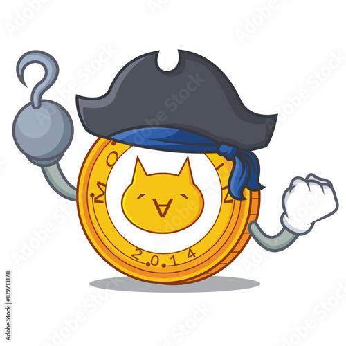 Pirate Monacoin character cartoon style photo