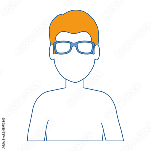 young man shirtless character