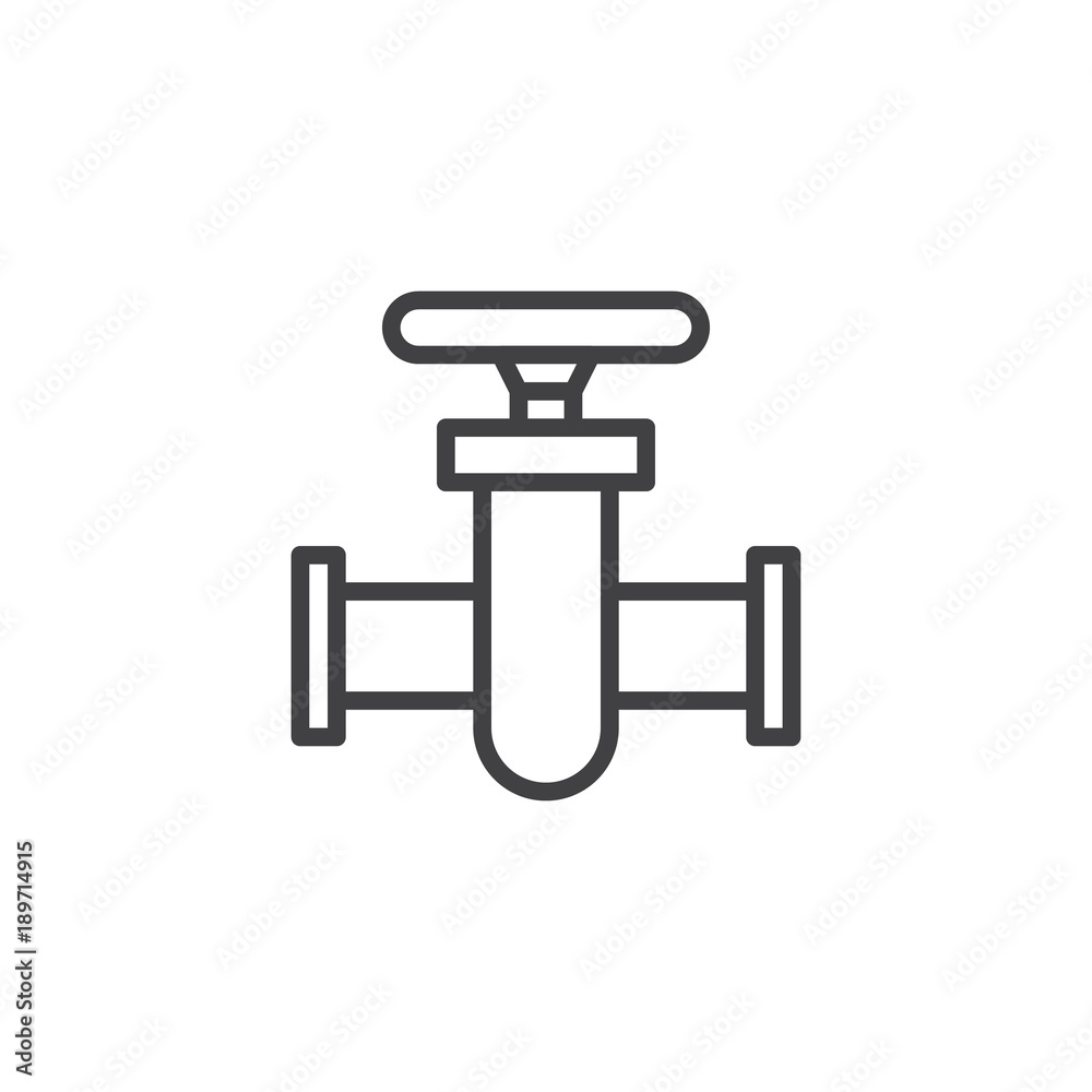 Pipe connector line icon, outline vector sign, linear style pictogram isolated on white. Pipe valve Symbol, logo illustration. Editable stroke Pipe connector line icon, outline vector sign, linear style pictogram isolated on white. Pipe valve Symbol, logo illustration. Editable stroke