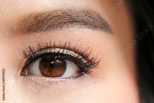 Close-up of beautiful woman eye , beauty concept.