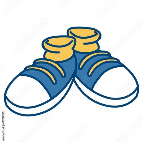 Girl shoe cartoon icon vector illustration graphic design