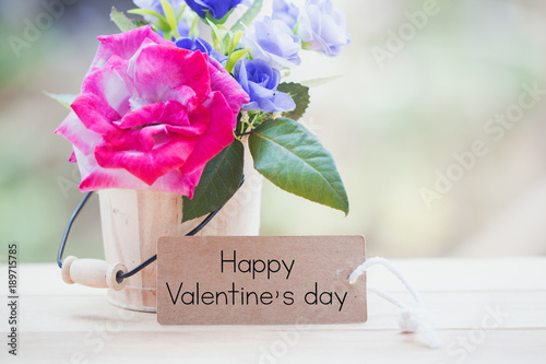 happy valentine on card