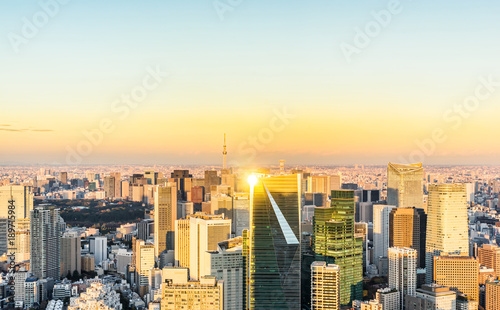 Canvas Print Asia Business concept for real estate and corporate construction - panoramic mod