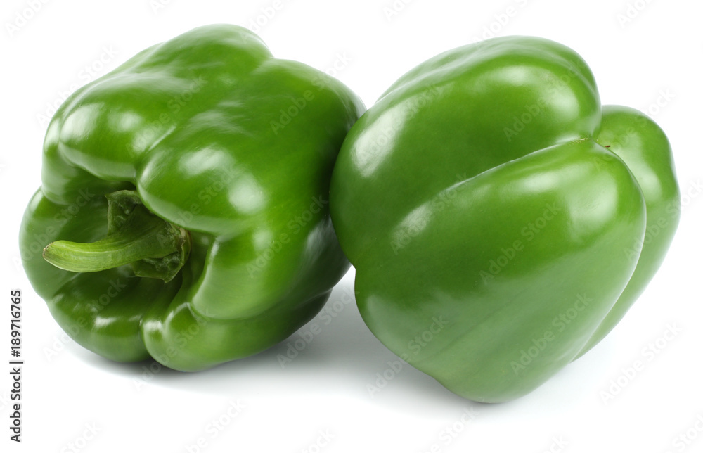 green sweet bell pepper isolated on white background green sweet bell pepper isolated on white background