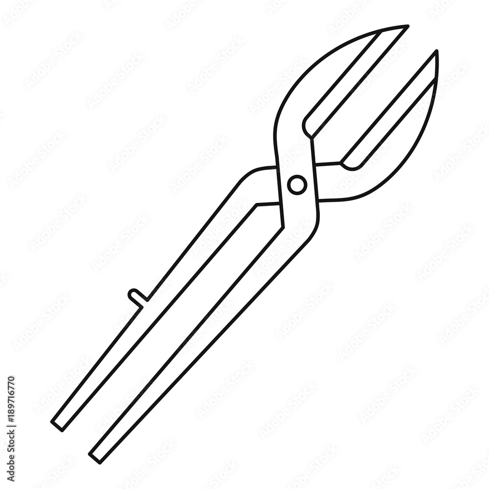 Metal scissors icon outline Metal scissors icon outline