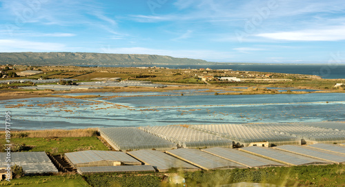 Tomato Greenhouses and Salines - Pachino Italy
