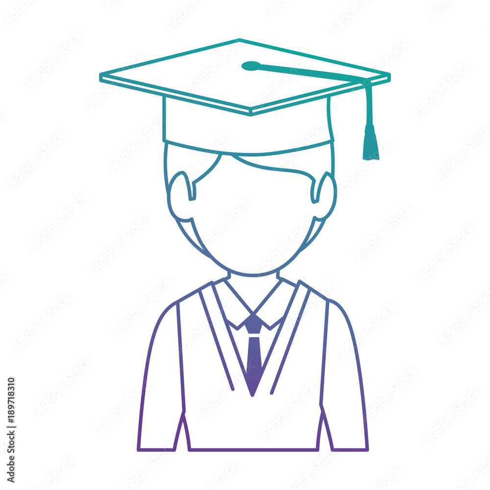 student graduated avatar character student graduated avatar character