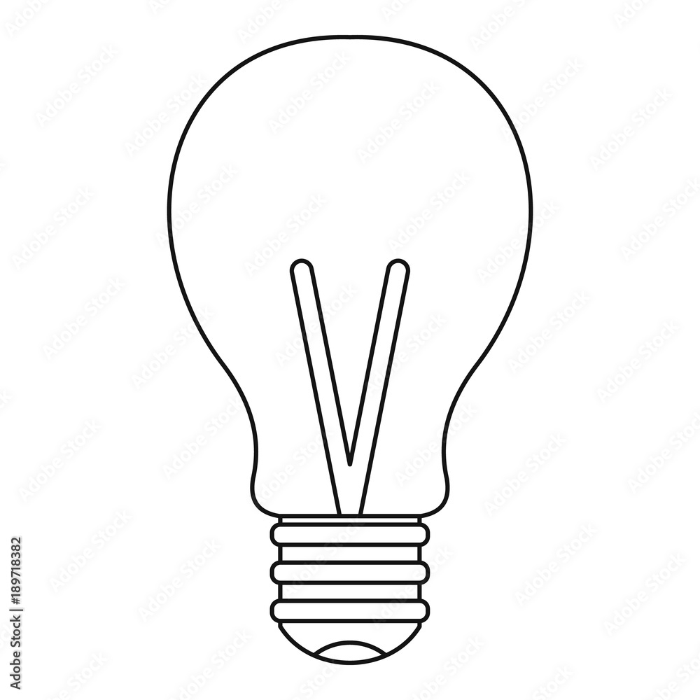 Light bulb icon outline Light bulb icon outline