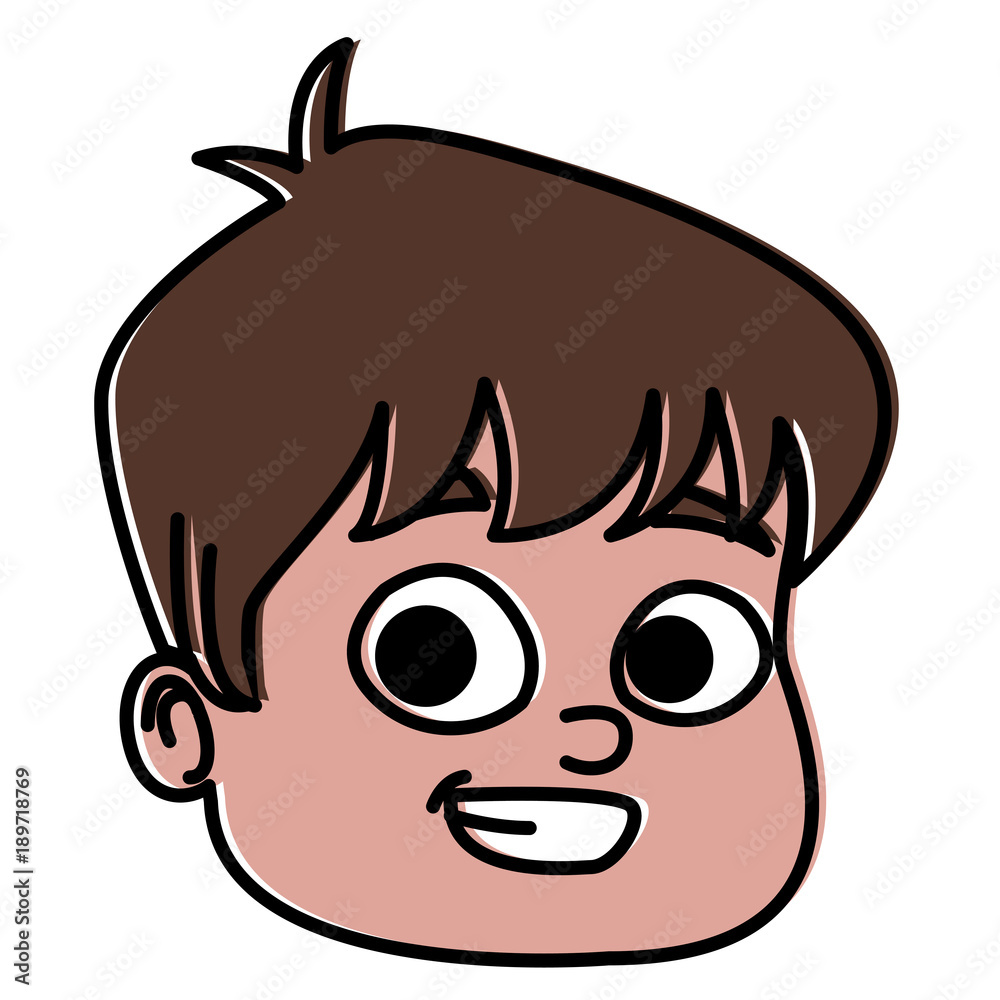 Cute boy face cartoon icon vector illustration graphic design Cute boy face cartoon icon vector illustration graphic design