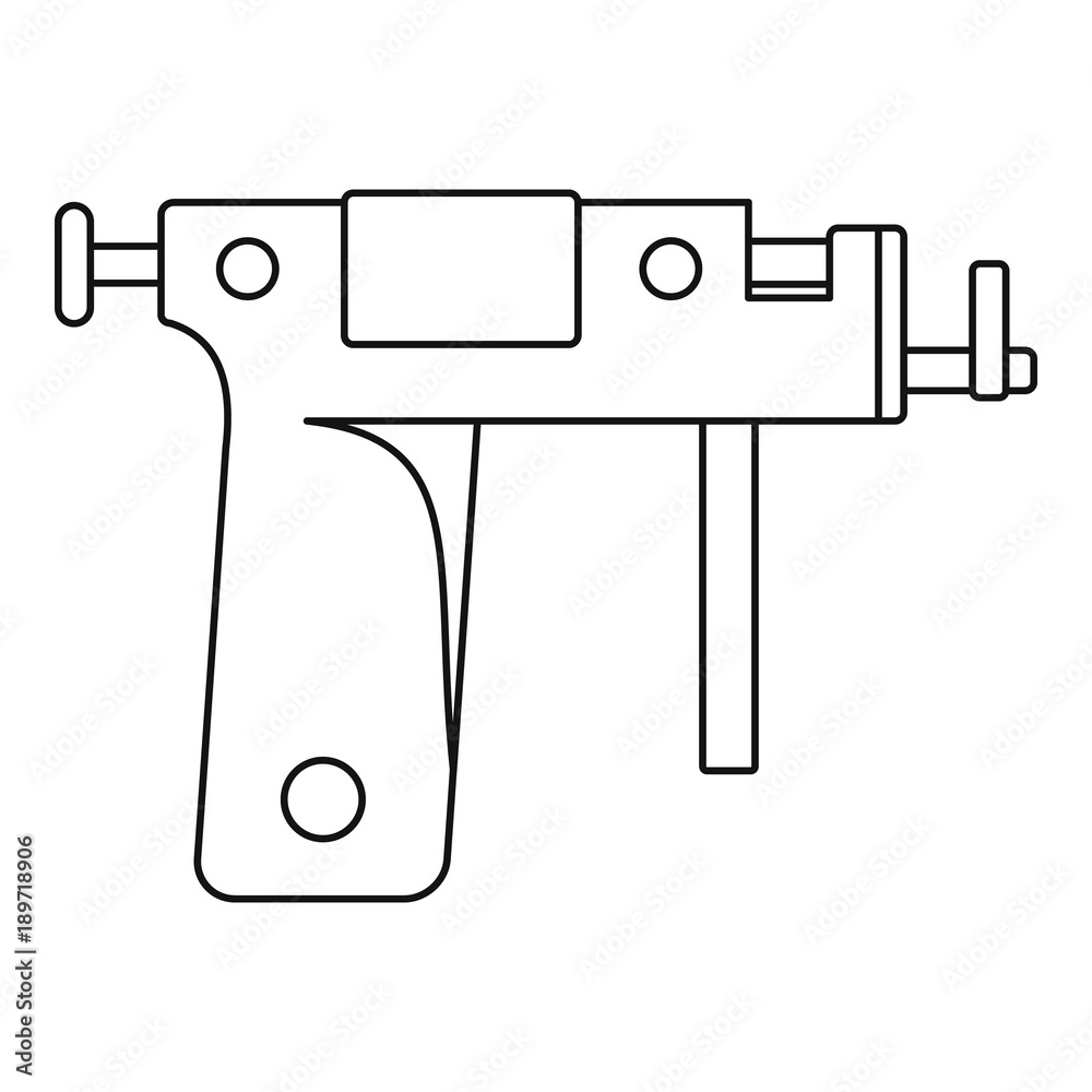Piercing gun icon outline Piercing gun icon outline