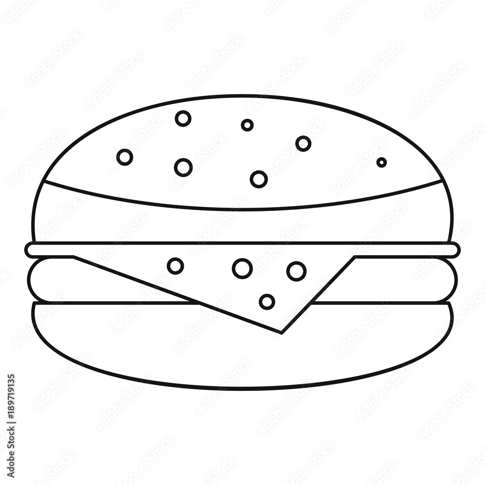 Burger icon outline Burger icon outline