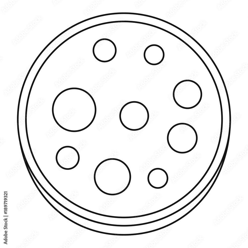 Slice of salami icon outline Slice of salami icon outline