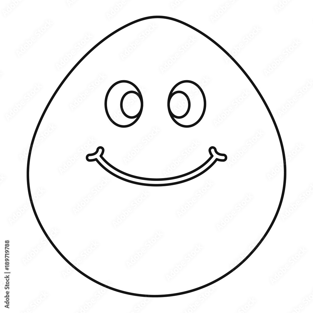 Smiling lime icon outline