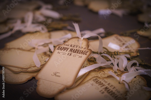 wedding key tags