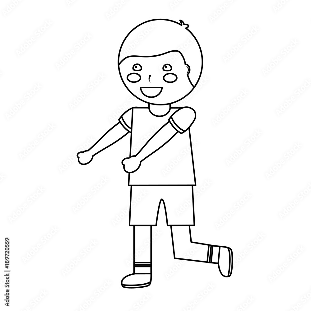 happy boy kid child icon image vector illustration design black line happy boy kid child icon image vector illustration design black line