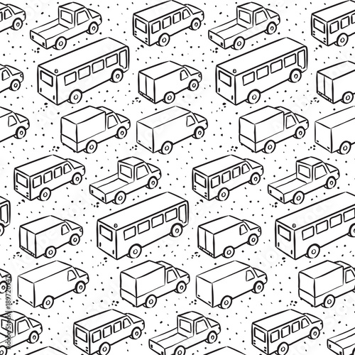 repetitive pattern with transport cars