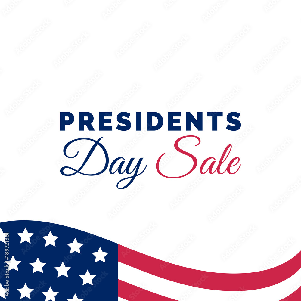 Happy Presidents Day Sale handwritten phrase in vector. National american holiday illustration with USA flag. Happy Presidents Day Sale handwritten phrase in vector. National american holiday illustration with USA flag.