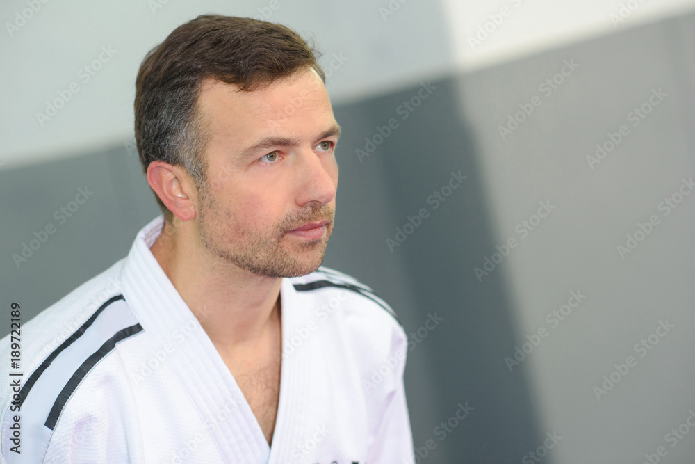 Man in martial arts robe Man in martial arts robe