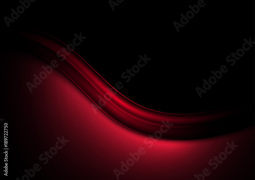 Red waves on a dark background