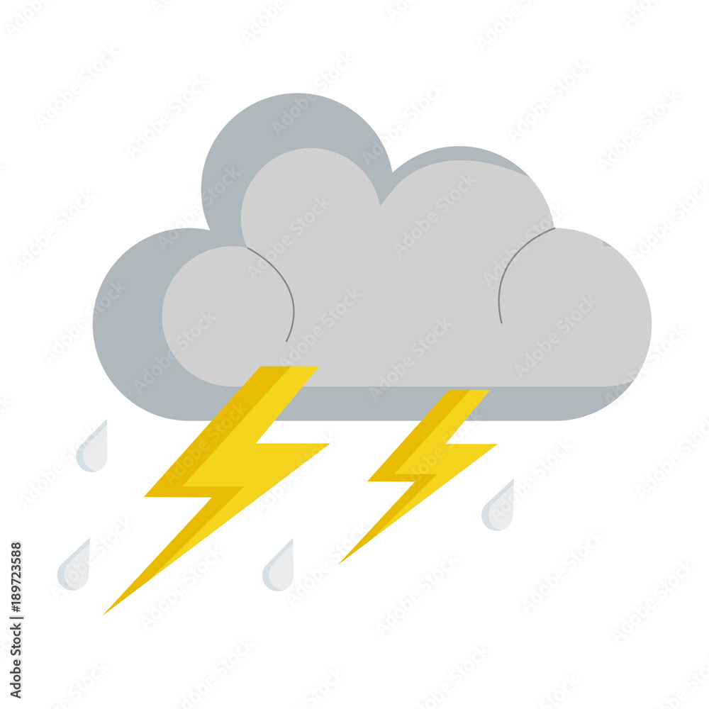 weather cloud rainy with ray
